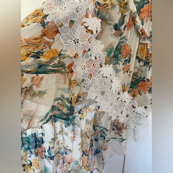 ANTHROPOLOGIE “V-NECK RUFFLE LACE SLIP DRESS *NWT $258.00 *SIZE 14 - Picture 10 of 12